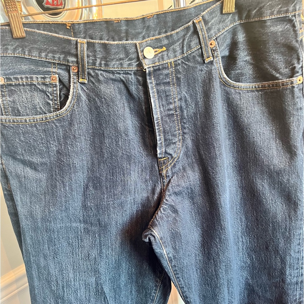 LUCKY BRAND VINTAGE BUTTON FLY DUNGAREES DENIM JEANS 36